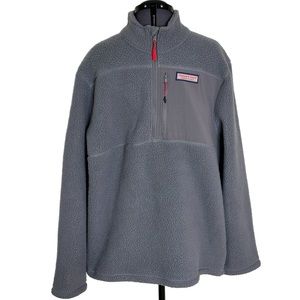 Vineyard Vines Men’s Stillwater Chest Pocket Sherpa 1/2-Zip Pullover